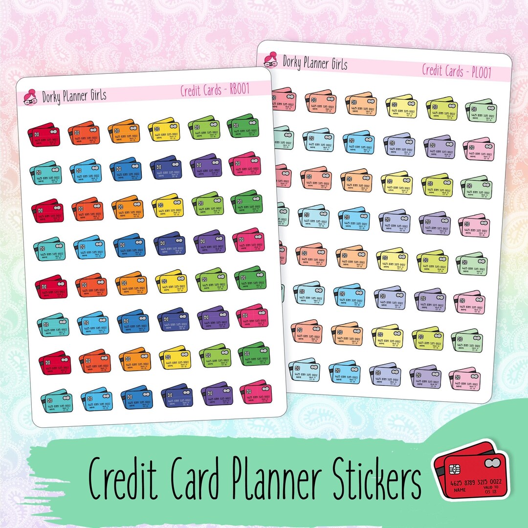 Credit Card Planner Stickers - Etsy