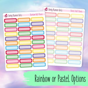 Classic Half Boxes Planner Stickers