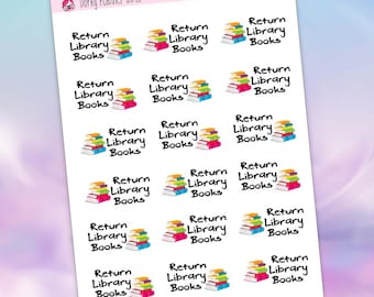 Return To Library Sticker 1994-30~~return Library Books Planner Stickers. - Etsy