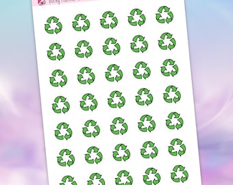 Adesivos de planejador de ícones de reciclagem
