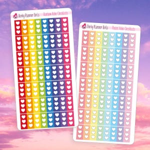 Rainbow Hobonichi Weeks Checklist Stickers