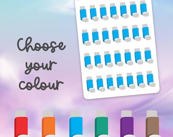 Inhaler Stickers: Asthma Medication Planner Stickers