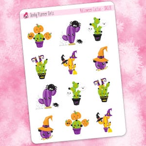 Plannerstickers Halloween-cactus