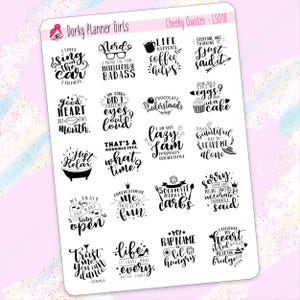 Brutale quoteplannerstickers