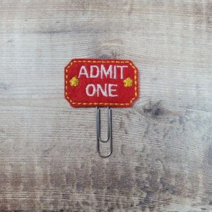 Filmticket Planer Clip, Theaterticket Papierclip