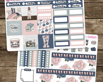 Kit de pegatinas para planificador de la casa de campo de Hobonichi Cousin