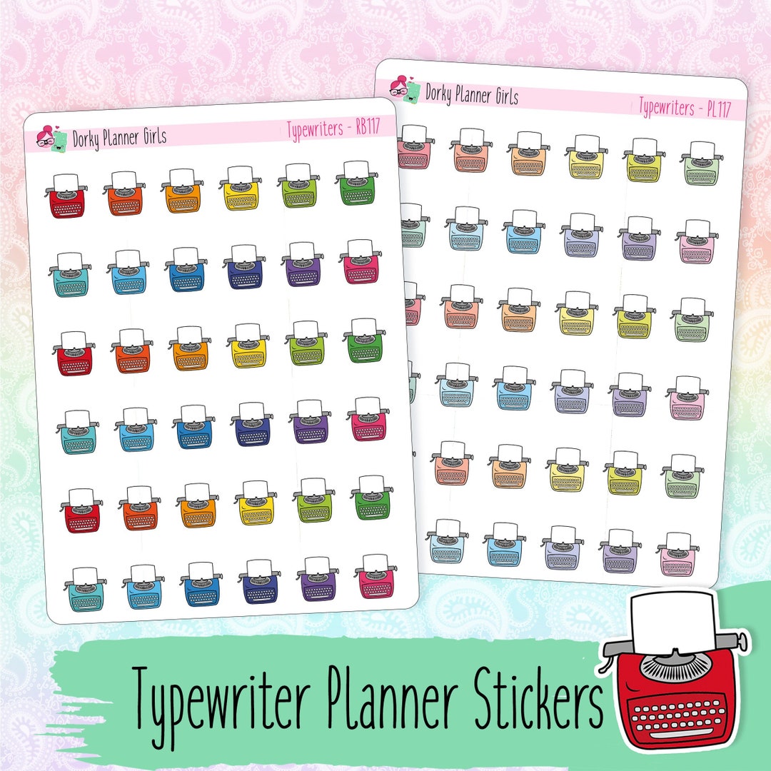 Typewriter Stickers - Etsy