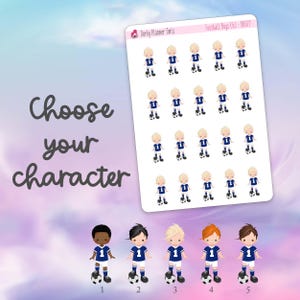 Football Planner Stickers, customisable stickers