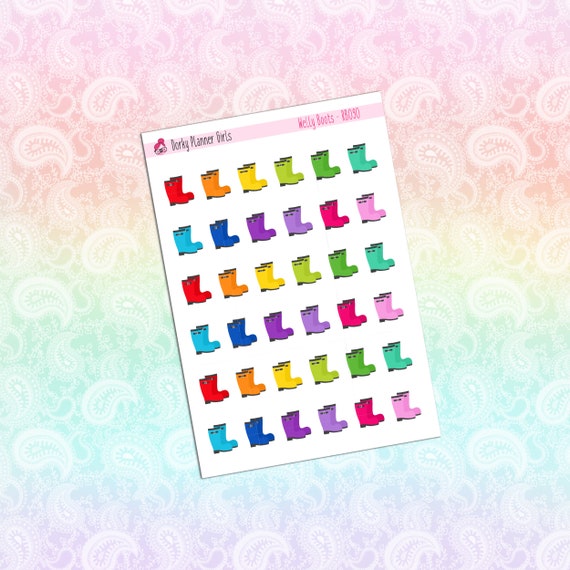 Welly Boots Stickers Wellington Boots Planner Stickers Etsy
