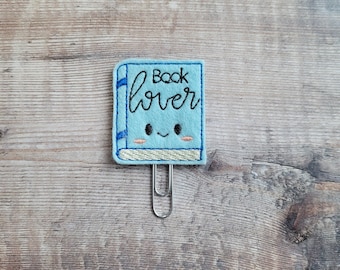 Book Lover Planner Clip, Felt bookmark