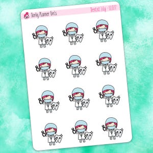 Pegatinas para planificadores de dentistas Lily