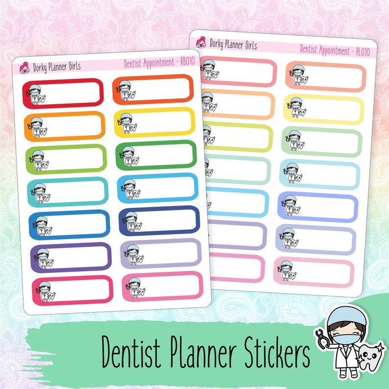 Dentist Planner Stickers - Etsy