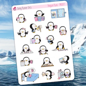 Pegatinas para planificador de Penguin Plans