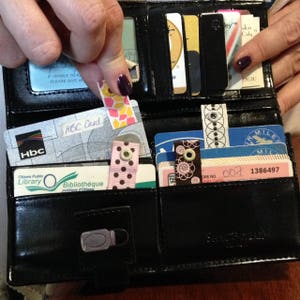Portemonneetabs, creditcardtabs, artritis, kousvuller, cadeau,