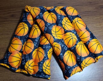 Basketball Reusable Rice Heating Pad: Hot Cold Pack Neck Wrap