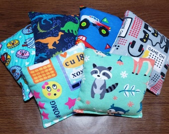 Large Boo Boo Rice Bag, Hot Cold Pack, 5" x 5", Kid Favorite Designs