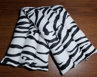 Zebra Print Hot Cold Pack: Flannel Heat Therapy Pad