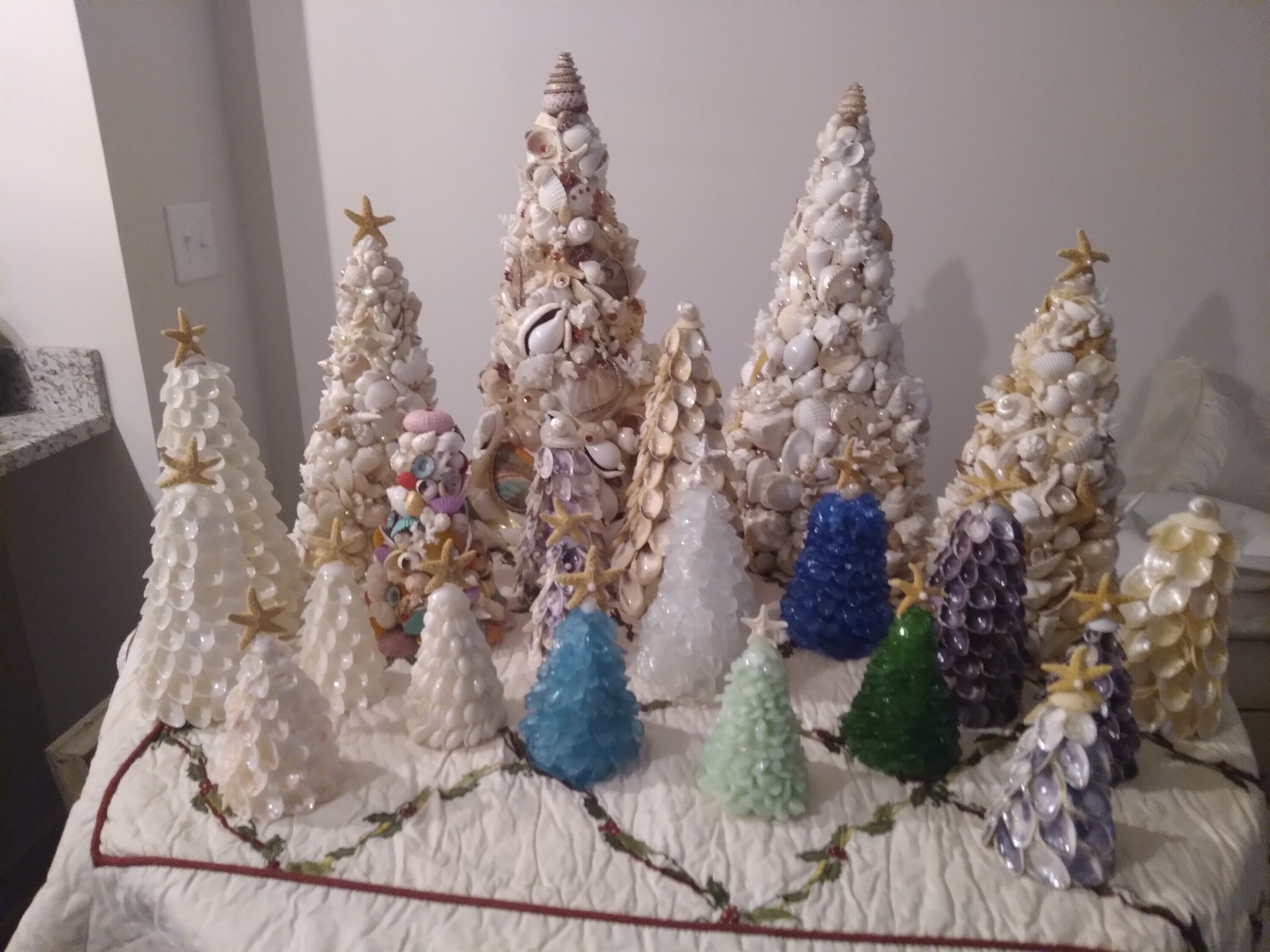Foam Cone Seashell Christmas Tree - My Eclectic Treasures