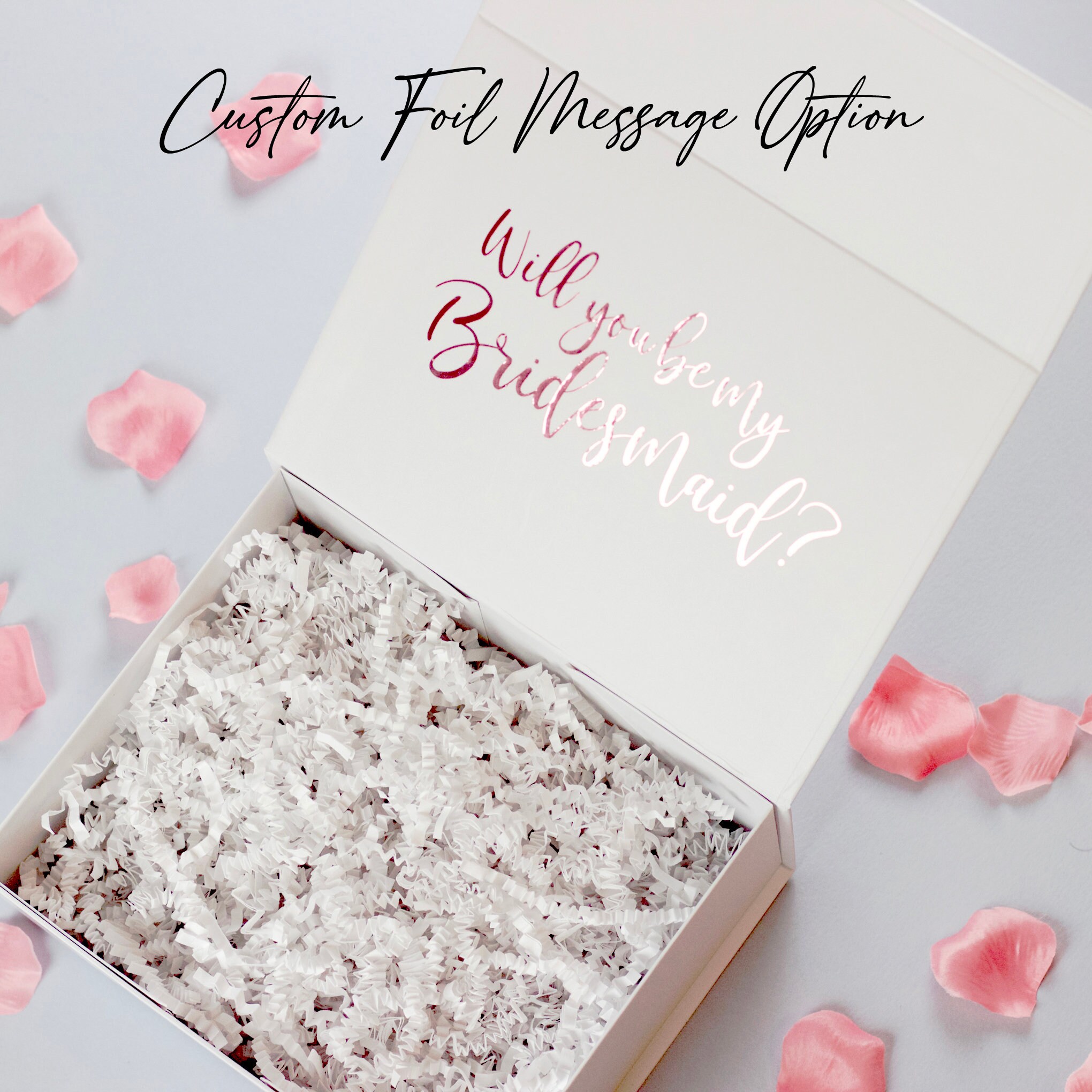 Black & White Full Personalised Bridesmaid Gift Box Etsy