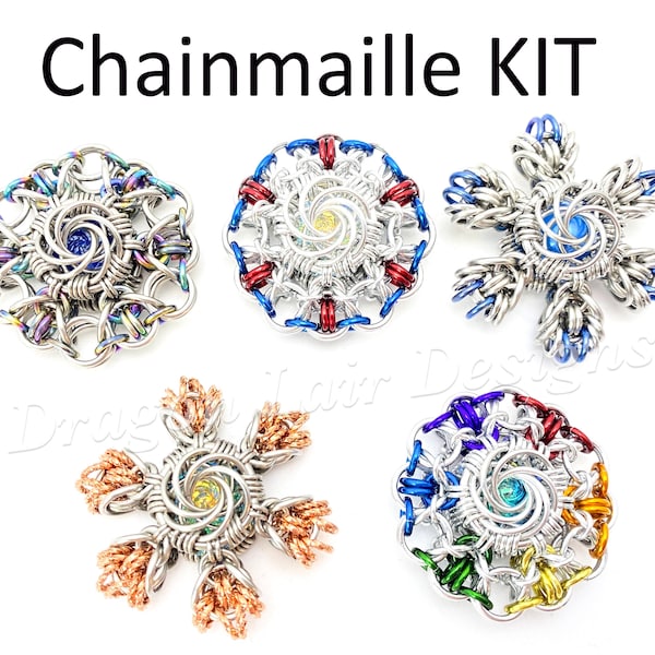 KIT Only - Nexus and Nexus Flare Chainmaille Medallions, Tutorial Sold Separately