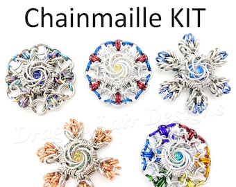 KIT Only - Nexus and Nexus Flare Chainmaille Medallions, Tutorial Sold Separately