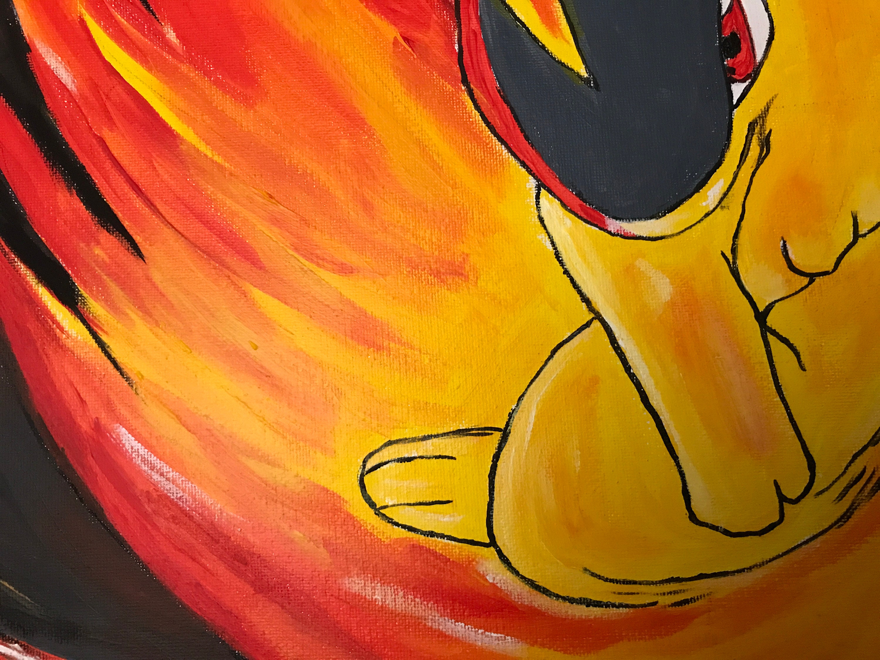 Dark Quilava Pokemon Fan Art Handmade Acrylic Painting on Etsy