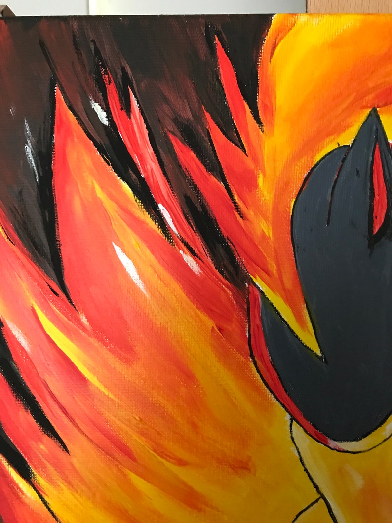 Dark Quilava Pokemon Fan Art Handmade Acrylic Painting on Etsy