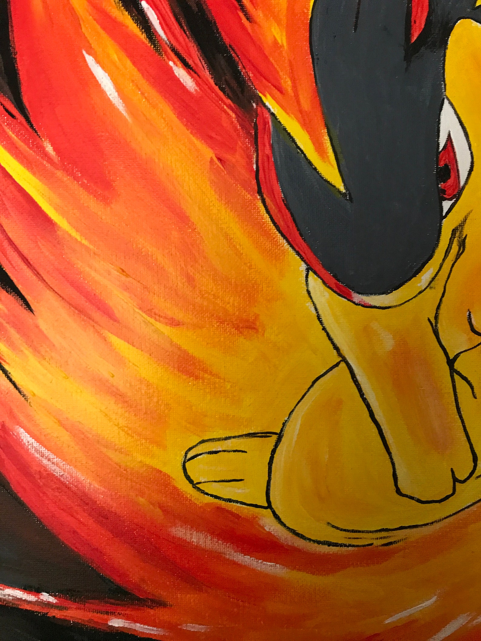 Dark Quilava Pokemon Fan Art Handmade Acrylic Painting on Etsy