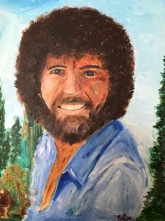 Paint Your Own Bob Ross 8x8 Canvas Prints