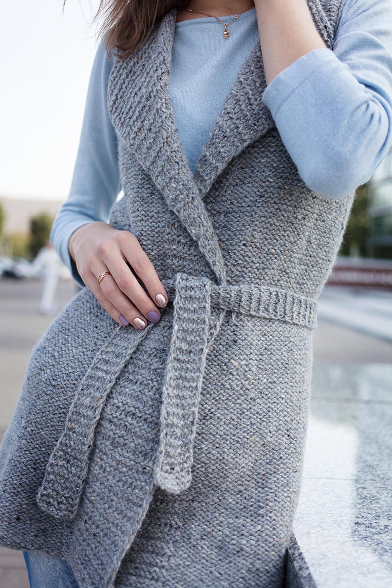 sleeveless wool cardigan