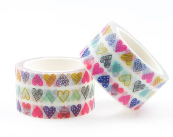Hearts washi tape 20mm