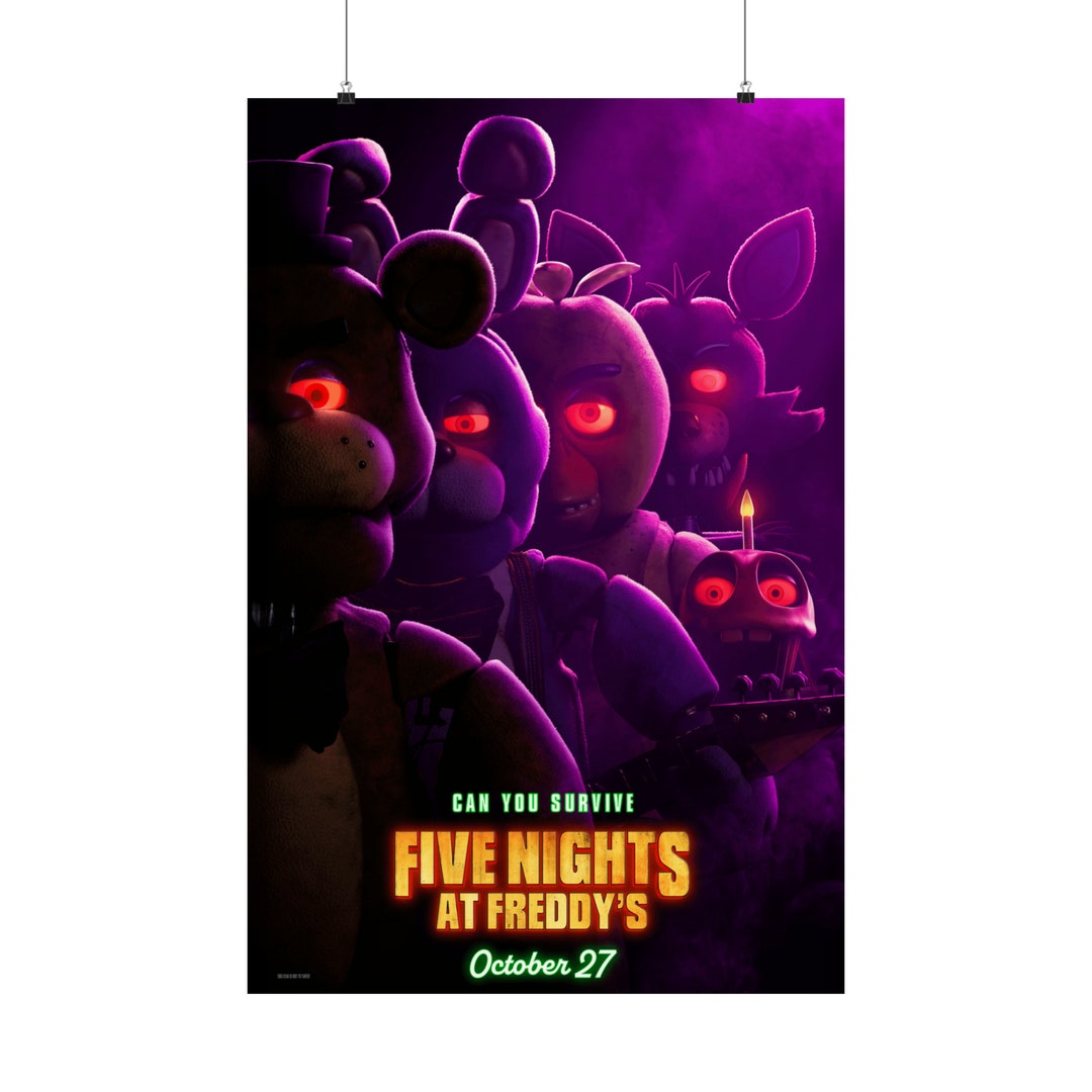 FNAF Movie Poster Five Nights at Freddys Official Movie Etsy