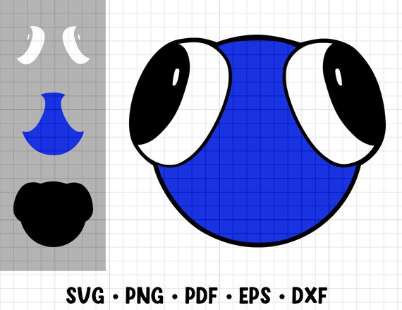 Rainbow Friends Roblox Blue SVG, Rainbow Friends Cricut, Rainbow