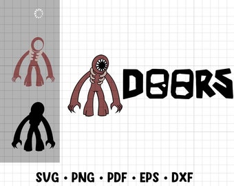 Roblox Doors with Figure Cutting File, Cut file, Cricut, Plotter, Еasy to use, Vector illustration