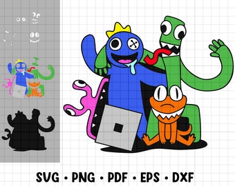 Rainbow Friends Roblox SVG, Rainbow Friends Cutting File, PNG, Cut file, Cricut, Plotter, Еasy to use, Vector illustration