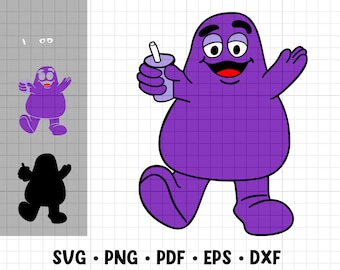 Grimace Shake SVG, Grimace PNG, Cutting File, Cut file, Cricut, Plotter, Еasy to use, Vector illustration