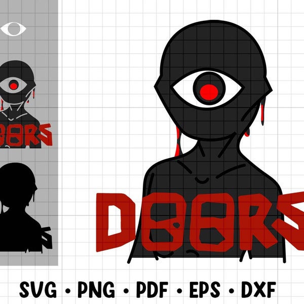 Pintu Roblox kanthi golek file nglereni, file sing dipotong, cricut, plotter, seneng nggunakake, ilustrasi vektor