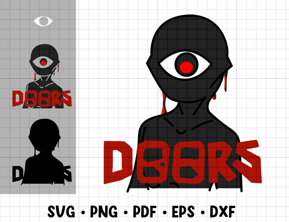 Buy Doors Roblox Characters Artwork PNG Digital Download Image Online in  India 