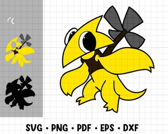 Rainbow Friends Yellow SVG, Rainbow Friends Cutting File, PNG, Cut
