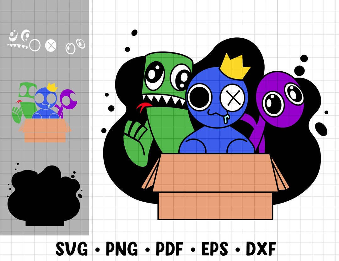 Rainbow Friends Squad SVG PNG