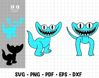 Rainbow Friends Cyan SVG, Rainbow Friends Cutting File, PNG, Cut file, Cricut, Plotter, Еasy to use, Vector illustration