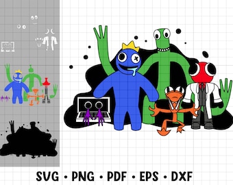 Rainbow Friends Cutting File, Cut file, Cricut, Plotter, Еasy to use, Vector illustration