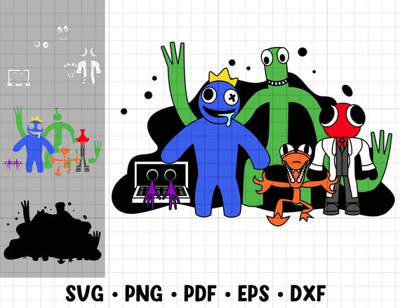Rainbow friends SVG, Yellow SVG, Cutting File, Roblox cut file, Cricut,  Plotter, Еasy to use, Vector illustration, Roblox png