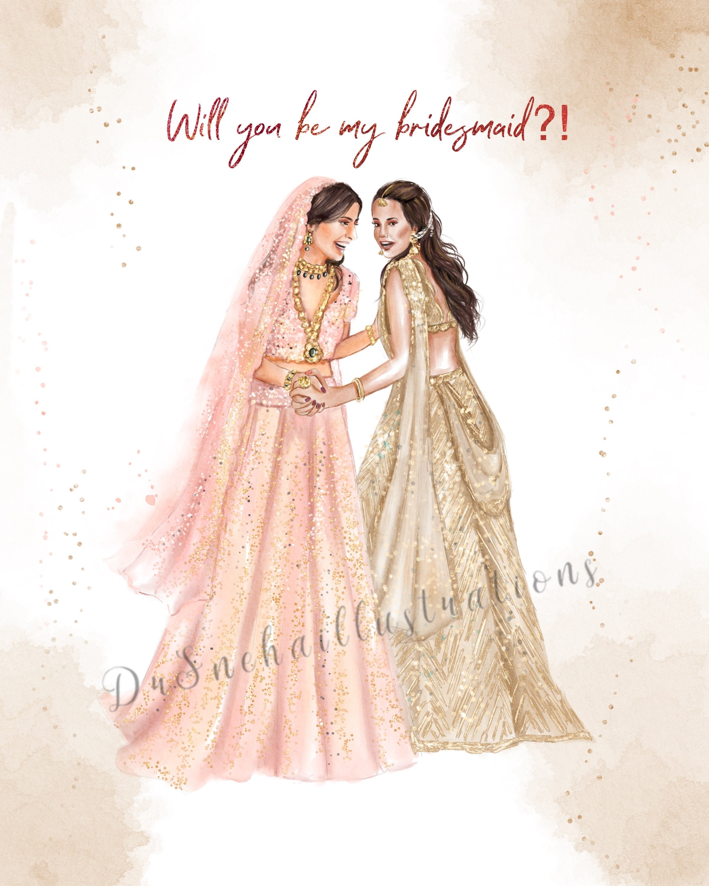 Indian Wedding Cartoon - Etsy Indian Wedding Cartoon - Etsy