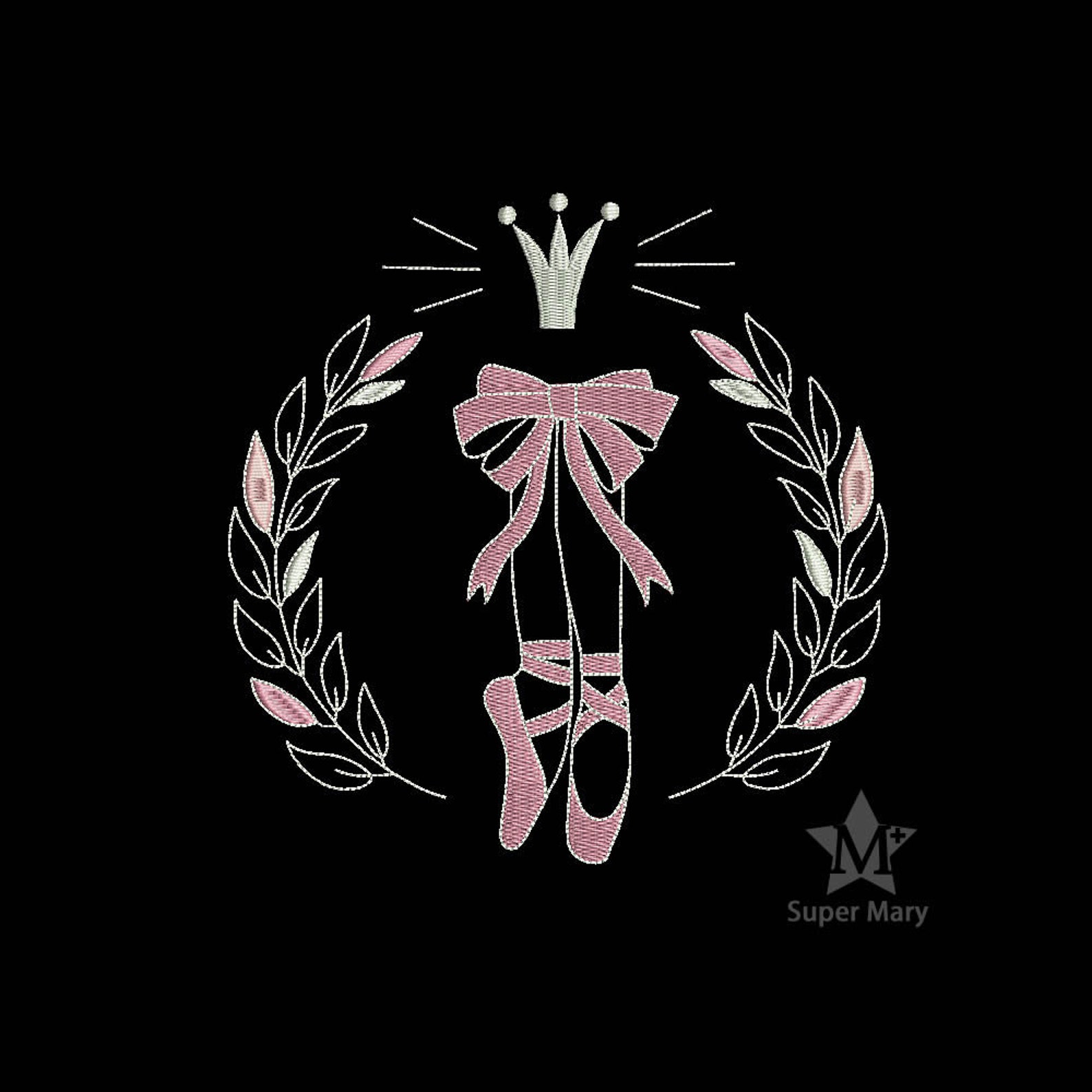 ballet dancing machine embroidery design for 4x4, 5x7, 6x10 hoops - instant download