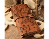 Leather journal with Middle earth map Lord of the Rings collection Size - 8x4 inch FREE Personalization FREE Shipping