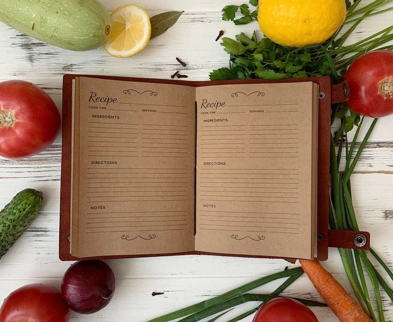 Family recipe book/Custom recipe book/Printable recipe/A5 Etsy