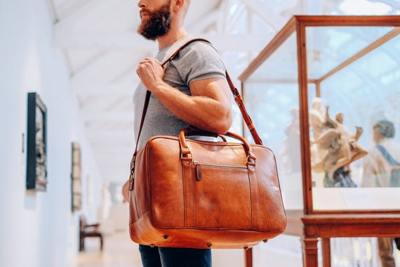 Leather cabin best sale bag