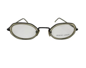 Armani 90s Vintage Oval Small Sunglasses Tortoise 520s - Etsy