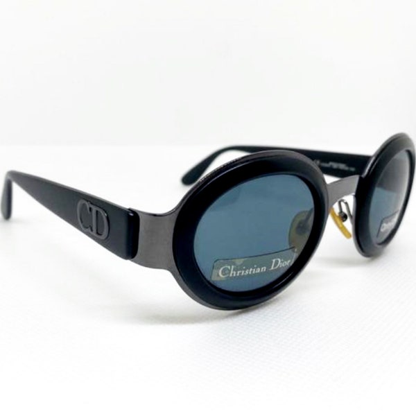 Lunettes de soleil Vintage C.Dior lunettes de soleil noires des années 90 dior lunettes de soleil rondes faites en Autriche 2037 dior